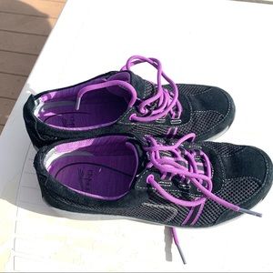 🔴 Dankso black and purple woman’s tennis shoes
